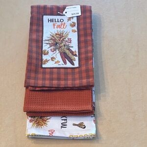 Hello Fall Kitchen Towel Set of Three (New)
